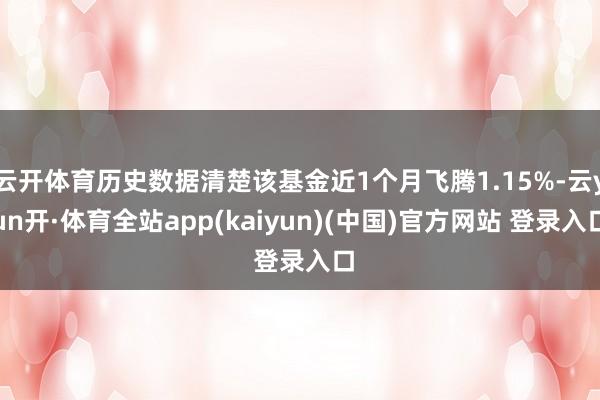 云开体育历史数据清楚该基金近1个月飞腾1.15%-云yun开·体育全站app(kaiyun)(中国)官方网站 登录入口